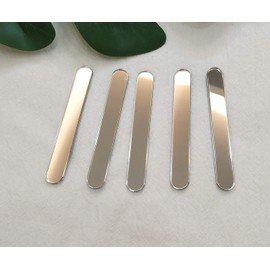 ACFENG - Palitos de paleta de acrílico reutilizables para tartas, mini (2.7 pulgadas), para fiestas, festivales, hogar, juego de 30 unidades (espejo plateado)