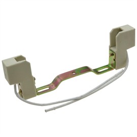 safycaby 1 Pack R7S Ceramics Lamp Base Socket R7S Socket Double-Ended Ceramic Lamp Holder Lamp Holder Conveter Connector with Connector for T3 Halogen Bulb 118 mm White