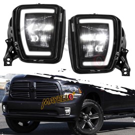 mayello DRL LED Fog Lights For Dodge Ram 1500 Accessories 2013 2014 2015 2016 2017 2018