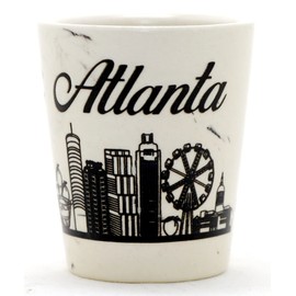 Atlanta Georgia Marble Line Ceramic Shot Glass