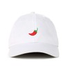 Red Chilli Pepper Baseball Cap Embroidered Cotton Adjustable Dad Hat