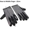 Cadoline Black Womens Sequin Polyester Fancy Dress Gloves 22cm