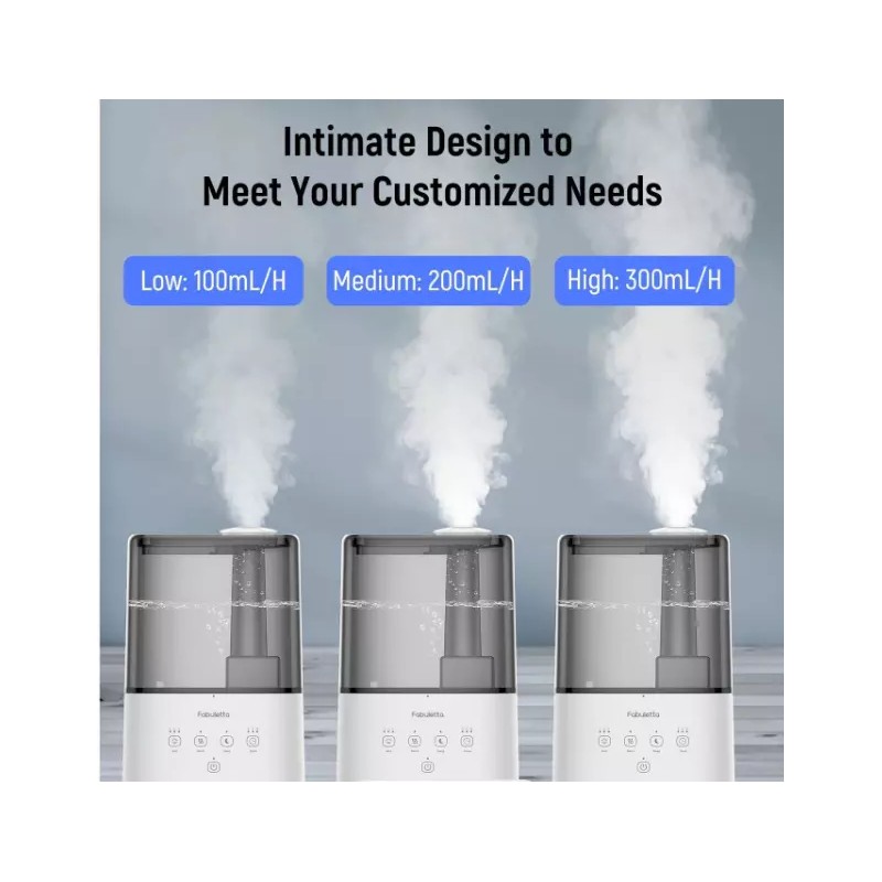 FABULETTA Quite Air Humidifier Diffuser for Bedroom Large Room Cool/Warm