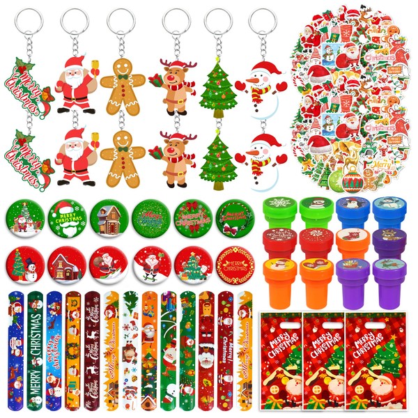 Tazimi 110 PCS Christmas Party Favors Christmas Tree Snowman Santa