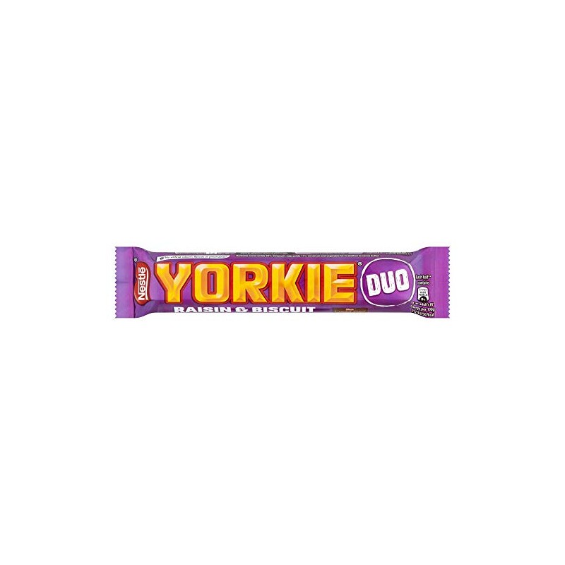 Yorkie Raisin & Biscuit DUO Chocolate Bar 66g (Pack of