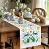 Easter Folk Collection Cotton Table Runner 13x72 Inch, Pastel Spring