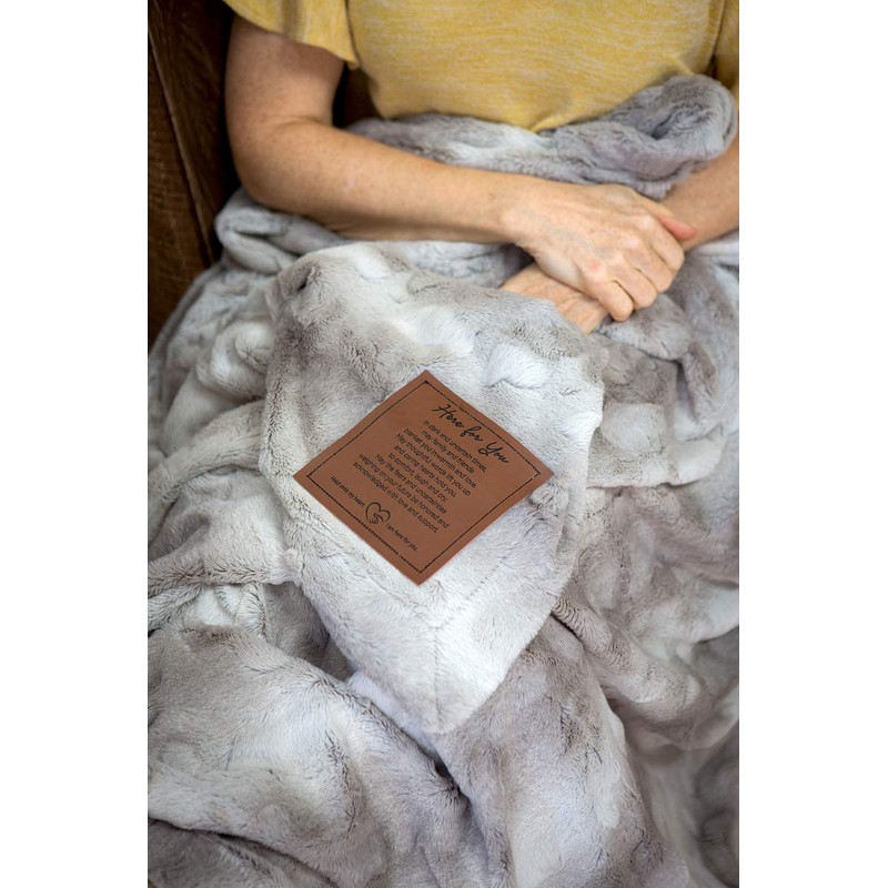 “Here for You” Blanket -Encouragement Gift/Caring Gift/Support Gift for Difficult