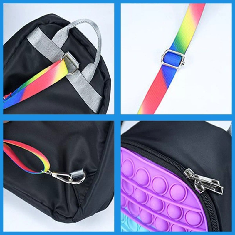 Bluelander Mochila Para Niños Pop It Antiestrés De Silicona Lonchera