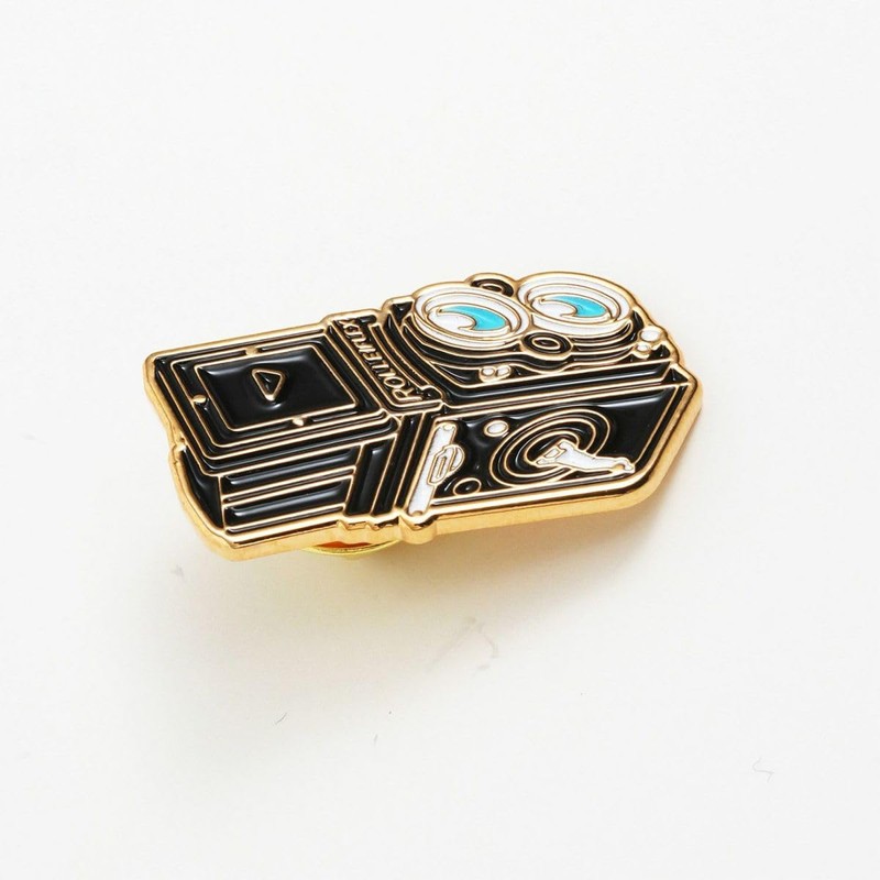 ROLLEI RL-031-GD FLEX Gold Camera Pin Badge Camera Motif One