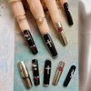NAIL ANGEL 10PCS/SET Glamorous Handmade Press On Nails Dark Metal