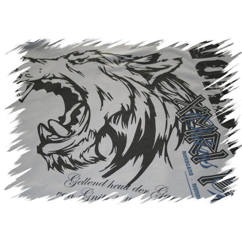Nordgard Odin’s Wolves Viking T-Shirt - sand, size: s