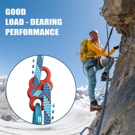 Prusik Cord 22KN Eye-to-Eye Pre-Sewn Nylon Prusik Loop Heat Resistant Friction Sutured Terminals Climbing Cord with Plastic Cover Multi-Purpose Rope for Climbing Arborist Rescue