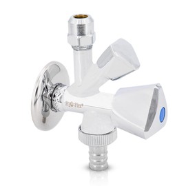 H2O-Flex® Combination Angle Valve 1/2 Inch Wall Connection Device Valve with Hose Fitting and Backflow Preventer