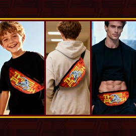 Red Superhero Fanny Pack, Hands Free Crossbody Bag for Boys Gift