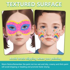 DELORIGIN Pack of 2 Face Painting Exercise Board Size A4 Reusable Make Up Painting Exercise Boards Exercise Template Stage Make Up Practice Tool for Beginners