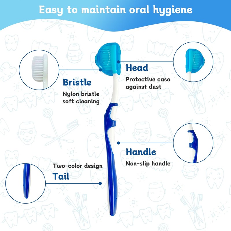 4-Pack Orthodontic Dental Care Kit – Includes Soft Bristle Toothbrushes