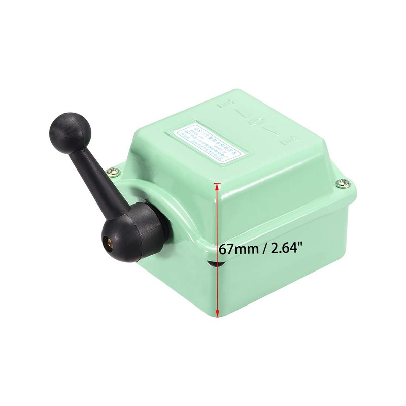 uxcell Drum Switch QS-15 3 Positon Forward/Off/Reverse Motor Control Aluminum