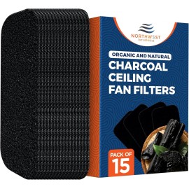 Ceiling Fan Filters - Charcoal Ceiling Fan Filters for Blades - 15 pack
