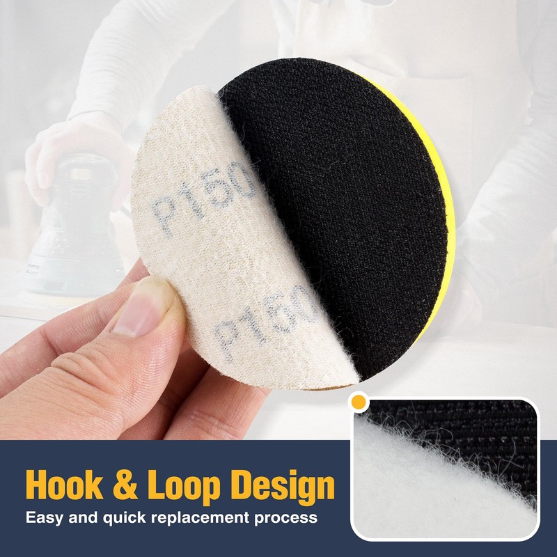 S SATC 50PCS 3 Inch Hook and Loop Sanding Disc