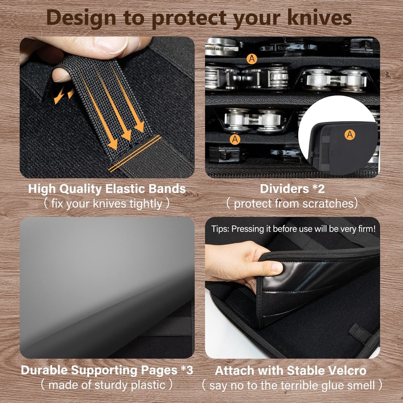 BRANTMAKER Knife Display Case, Knife Case for 61+ Pocket Knives,