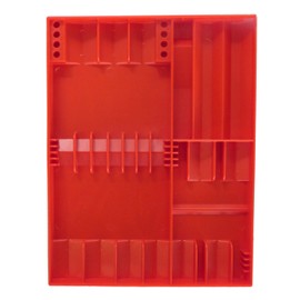 TOOL SORTER SCREWDRIVER ORGANIZER (RED) – Low Profile, Tough-Built Screwdriver Organizer for Toolbox Drawers | Holds Up To 16 Screwdrivers and 8 Bits | Unclutter your Toolbox