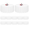 MTREO 12 Pack 120 Inch Round Tablecloth White Round Tablecloth