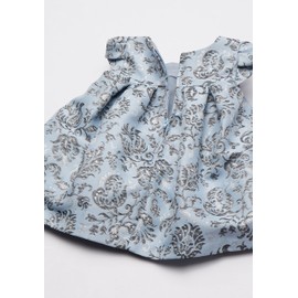 Bonnie Jean baby girls Short Sleeve Jacquard Party Special Occasion Dress, Blue, 3-6 Months US