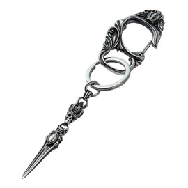 Artemis Kings Skull Crown Dagger Keychain AKK0005 Men's Women's Brand Jewelry Key Chain Keyring Key Ring Key Holder Key Holder Key Holder Key Case Stainless Steel, Silver