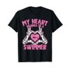 My Heart Belongs to A Swimmer Skeleton Hands T-Shirt