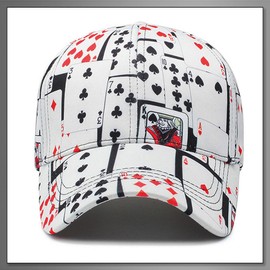 BUZZxSELECTION CAP185 Men's Casual English Logo Tarot Playing Cards Unique Hat Cap