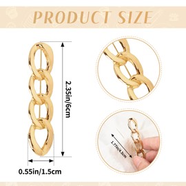 Hanycon Safety Pins, 10pcs 2.35inch Four-Ring Shape Safety Pins Sweater Shawl Clip Brooch Pins for Women Clothing Dress Pants Skirt Waist Pants Extender Dressing Accessories (Gold)