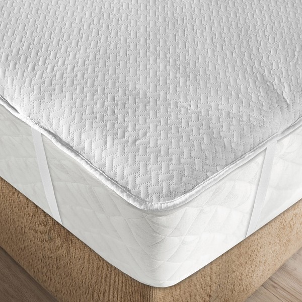Ambesonne Water Repellent Queen Size Mattress Cover Protector Soft Microfiber Cool Breathable and Noiseless Absorbs Fluids Allows Air and Heat to Pass Through Smooth Surface Topper Cooling Smooth Top