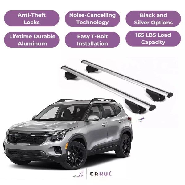ERKUL Roof Rack Cross Bars for KIA Seltos 2021-2025 for