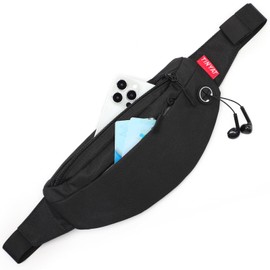TINYAT Waist Bag for Men Women Small Fanny Pack Bum Bag Waterproof Sling Pocket Sport Running Hiking Travel T2003 (black/2003)