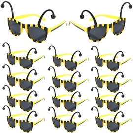 JehaYu 14 Pcs Bee Glasses, Sunglasses Honey Bee Party Favors Costume Accessory Funny Eyeglasses Accessory for Bees Birthday Favors Party Decorations