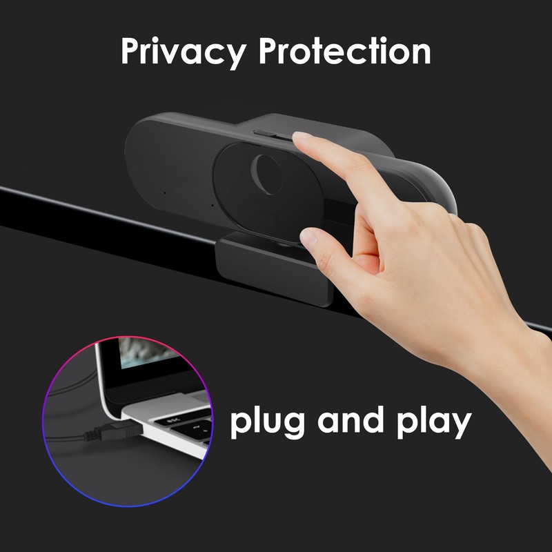 VIZOLINK V21 Webcam 4K, Ultra HD Webcam with Microphone, Speaker,