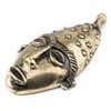 TheBeadChest Elongated African Brass Mask Pendant (50x90mm): Genuine West African