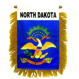 Wholesale lot 12 State North Dakota Mini Flag 4"x6" Window Banner suction cup