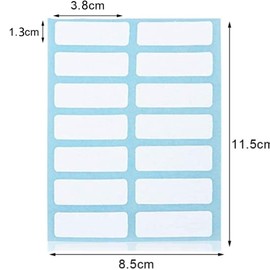 Sticky Label,336Pcs White Sticky Labels Stickers, 13 x 38 mm Envelopes Label Stickers Name Labels Easy Peel File Folder Labels,for Bottle Jar Box School Office Kitchen