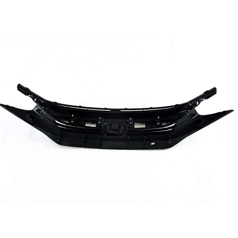 PIT66 Front Upper Bumper Hood Black Chrome Grille Compatible with