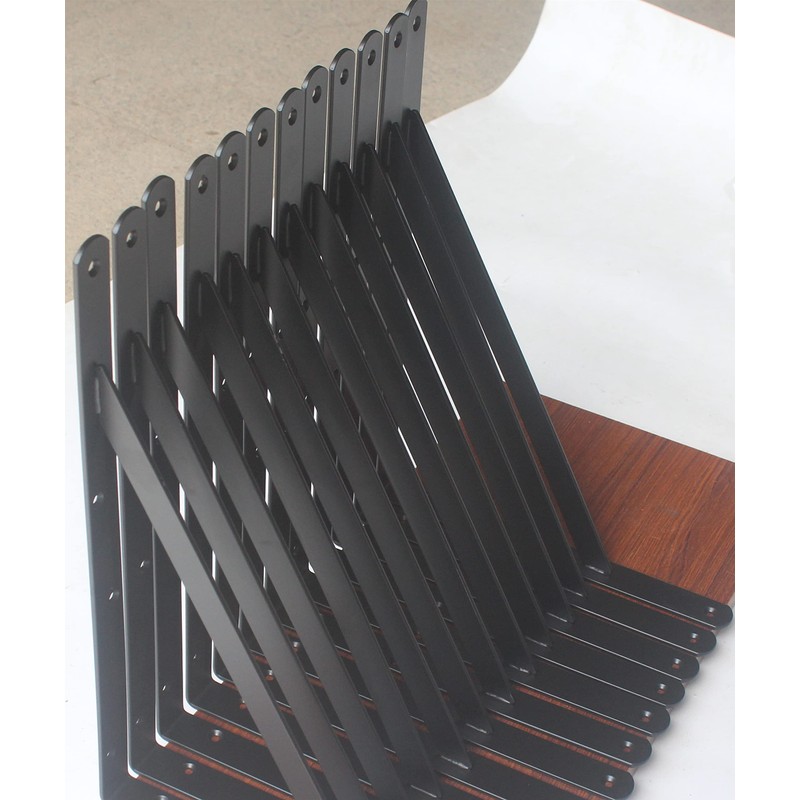 16 Pack L14" x H 10" Black Heavy Duty Shelf