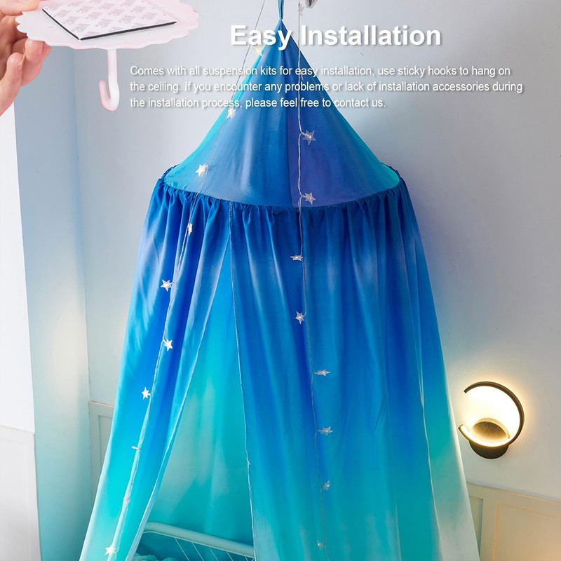 Bed Canopy for Kids, Printed Hanging Canopy for Baby Brib