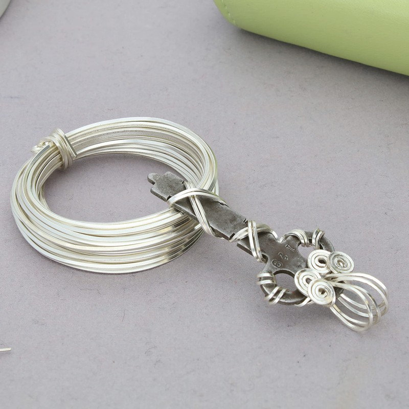 18 Ga Square Copper Craft Wire Silver Plate 42844 by