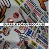 White Vinyl Sticker Sheet 106 Variety - 1/12 to 1/10th