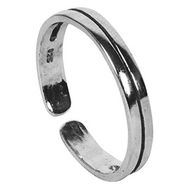 Mnshaa Ring 925 Sterling Silver Rhodium Plated Sutradhar Design Open Adjustable Finger Toe Ring Knuckle Joint Cuff Thumb Band for Women Girls Beach Jewellery in Gift Box for Anniversary Birthday