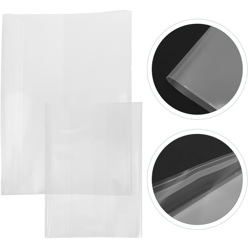TEHAUX Fundas Transparentes Para Libros 20 Piezas Funda De Plástico