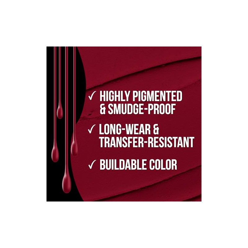 Sacha All Day Liquid Matte Lipstick Transfer Proof Intense Colors