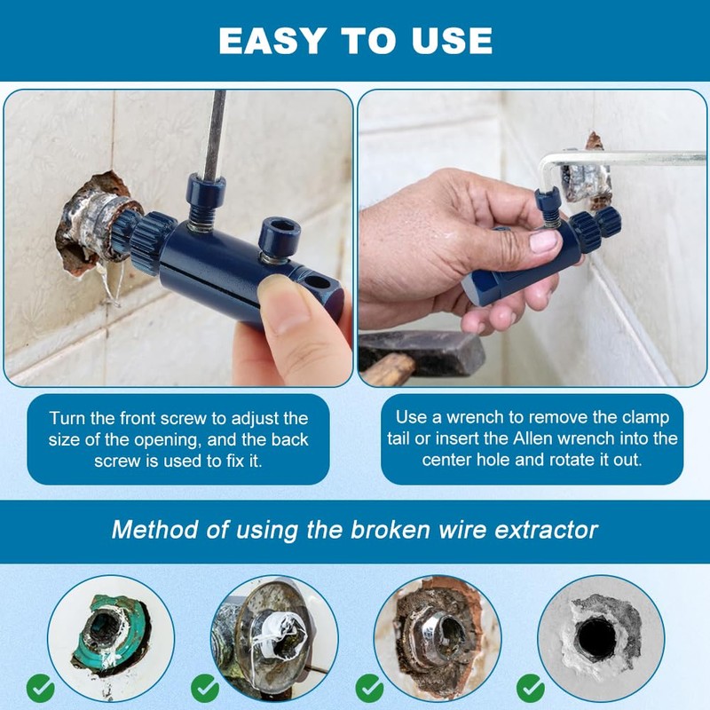 Broken Pipe Extractor Tool, Faucet Removal Tool with Water Claw