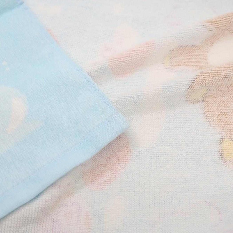 Rilakkuma Face Towel with Pile Dye Print