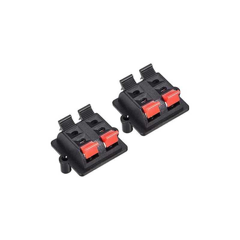 sourcing map WP4-03 4-Way Spring Power Speaker Connector Clip Push